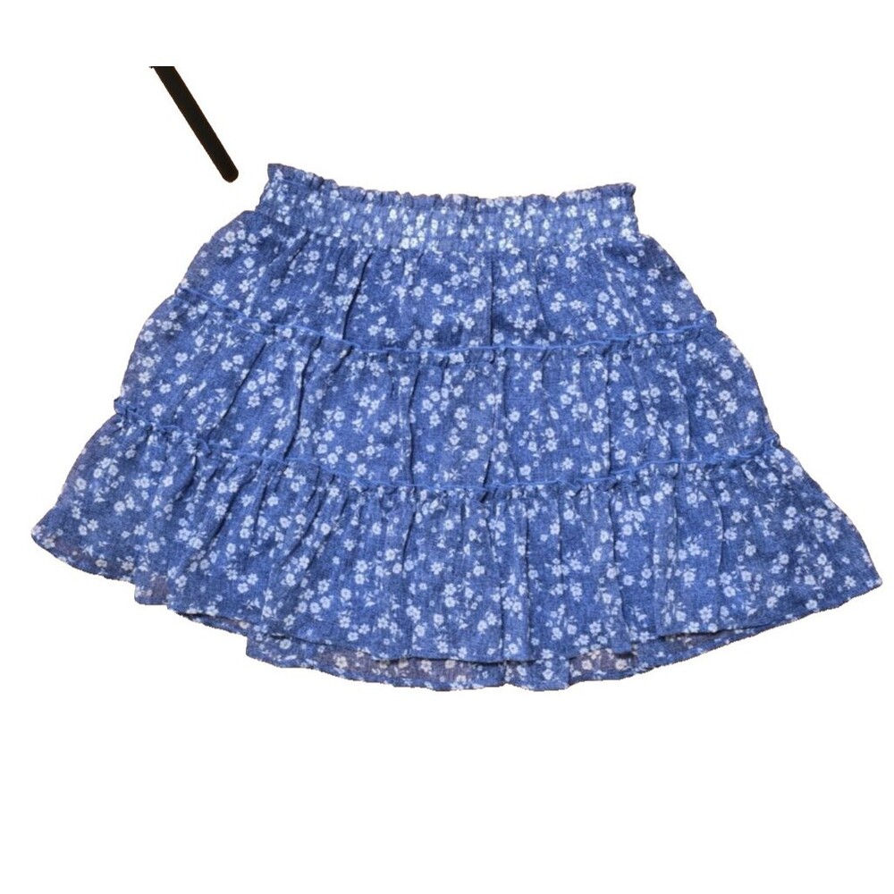 By & By Blue Skirt NWT Size M Peasant Romantic Dainty  Skater Hippie